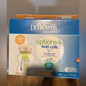 Dr. Browns 5 oz Wide Neck Options + Anti Colic Bottles